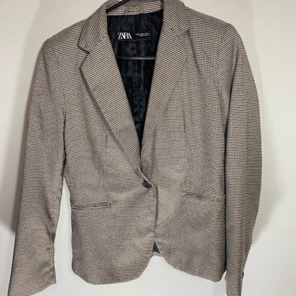 Zara Houndstooth Blazer - Picture 1 of 4